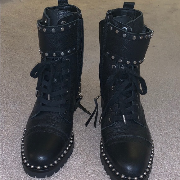 embellished combat boots